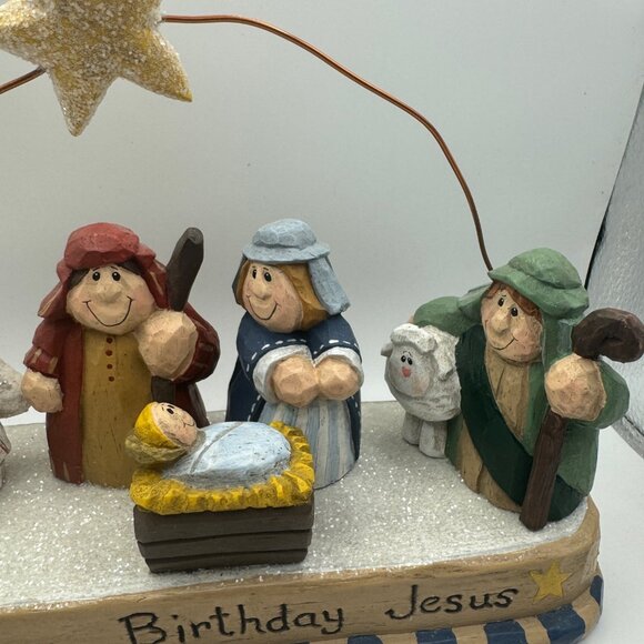 Eddie Walker Midwest Cannon Falls 2000 Happy Birthday Jesus Nativity Figurine - Picture 3 of 7